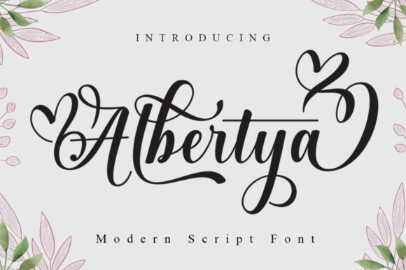 Albertya: A Flowing Script Typeface for Editorial Design