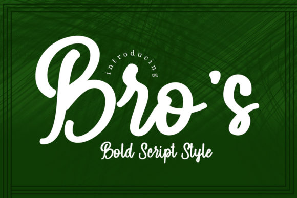 Bro s: A Bold Script for Modern Brand Identity
