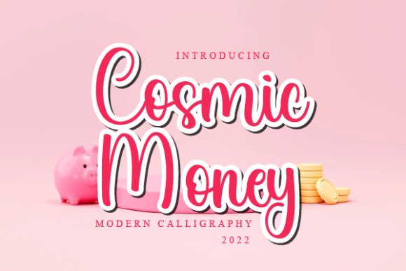 Cosmic Money Font: A Playful Script for Small Business Branding