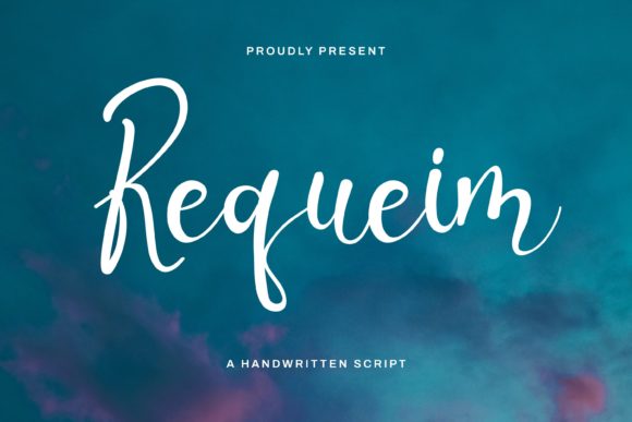 Requeim: A Romantic Script Font for Web Headers