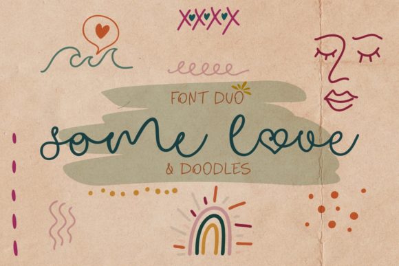 Some Love Duo Doodles: A Script Font for Polished Branding